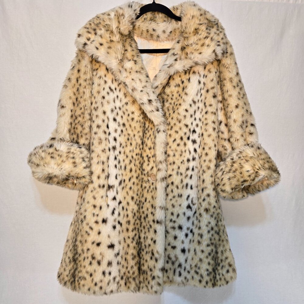 Elegant Cream Leopard Print Teddy Jacket
